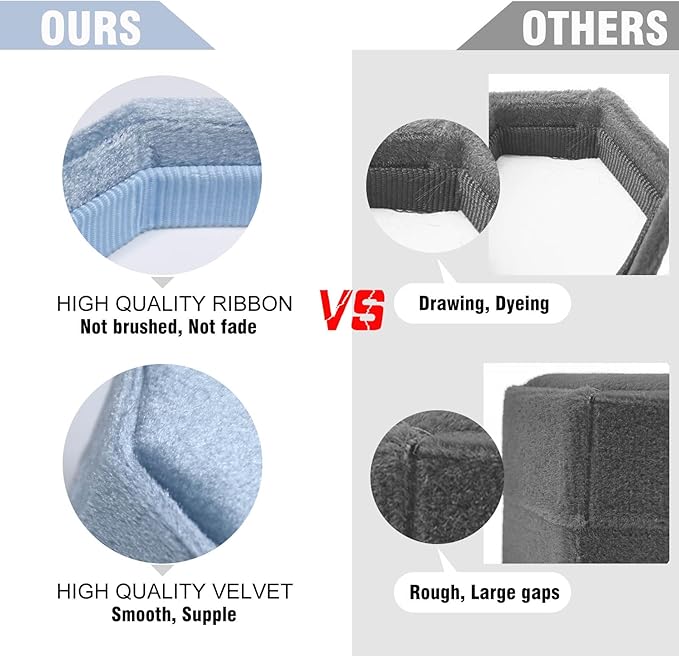 Velvet Ring Box, 2 Slots Hexagon Jewelry Ring Gift Box Vintage Ring Display Holder Case for Wedding Ceremony Proposal Engagement (Periwinkle Blue)