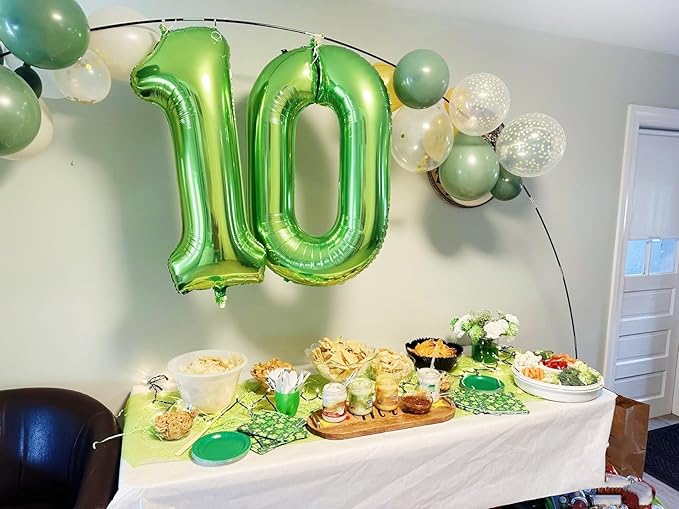 Number Balloons 1, 40 Inch One Balloons for 1st Birthday Girl Boy 1 11 21 Party Decorations Baby Shower Photo Shoot, Light Green 1 Balloon