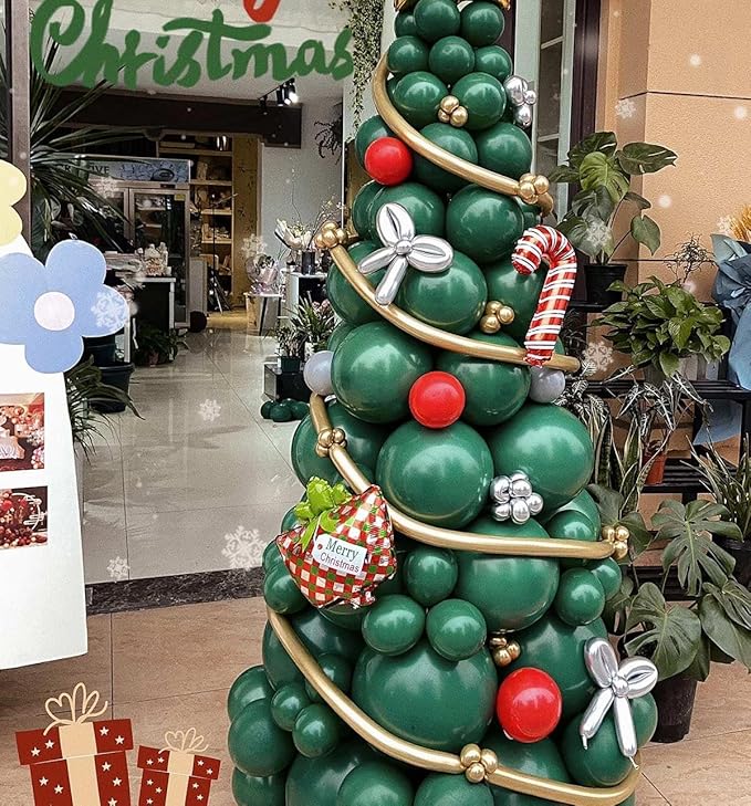 KALOR 12 Inch Dark Green Balloons, 50 Pcs Latex Helium Balloons for Kid's Birthday Party, Baby Shower, Wedding, Graduate Party Decorations