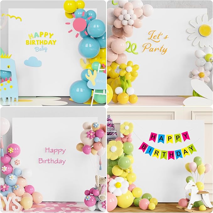 Wokceer Wedding Arch Cover White 6.6FT x6.6FT Square Arch Backdrop Covers Spandex Fitted Balloon Arches Covers Stretchy Backdrop for Birthday Party Wedding Ceremony Banquet Decoration