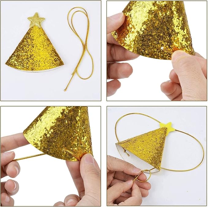 Esweny Pawty Balloons & Banners - Dog & Cat Birthday Hat, Foil Balloons for Pet Party Decoration