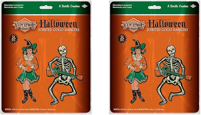Vintage Halloween Jointed GoGo Dancers - Pack of 2