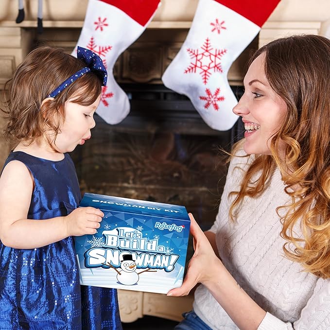 12 Pack Build a Snowman Indoor Decor, Christmas Crafts, Snowman Making Kit for Kid, Christmas Stocking Stuffers for Girls, Boys, Creative Kids Air Dry Modeling Clay for Holiday Activities