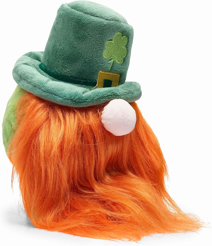 Flourish Pets 2 in 1 Multi-Layer Chew Toy for Active Dogs | Non-Toxic BPA Free Double Stitched Soft Fabric Exterior Dog Toys | Long-Lasting Dog Plush Toys – Leprechaun 3.5"