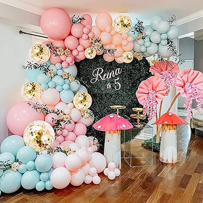 KALOR 12 Inch Pastel Green Balloons, 50 Pcs Latex Helium Macaron Balloons for Kid's Birthday Party, Baby Shower, Wedding, Graduate Party Decorations