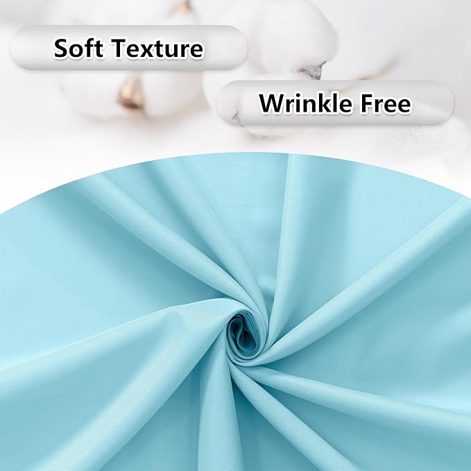 MEETSKY Baby Blue Backdrop Curtain for Baby Shower Parties Light Blue Photo Curtains Backdrop Drapes Fabric Decoration for Boys Teens Men Birthday Party Photography 5ft x 7ft,2 Panels