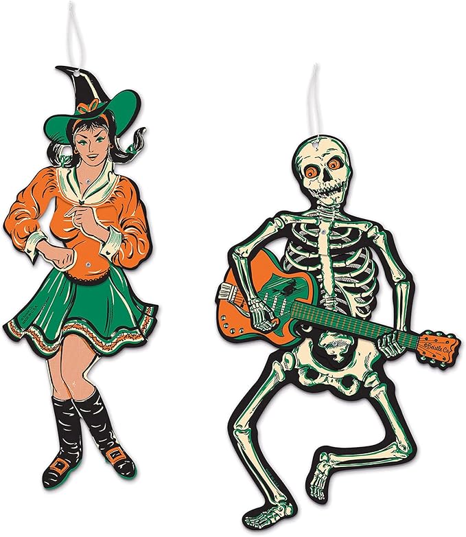 Vintage Halloween Jointed GoGo Dancers - Pack of 2