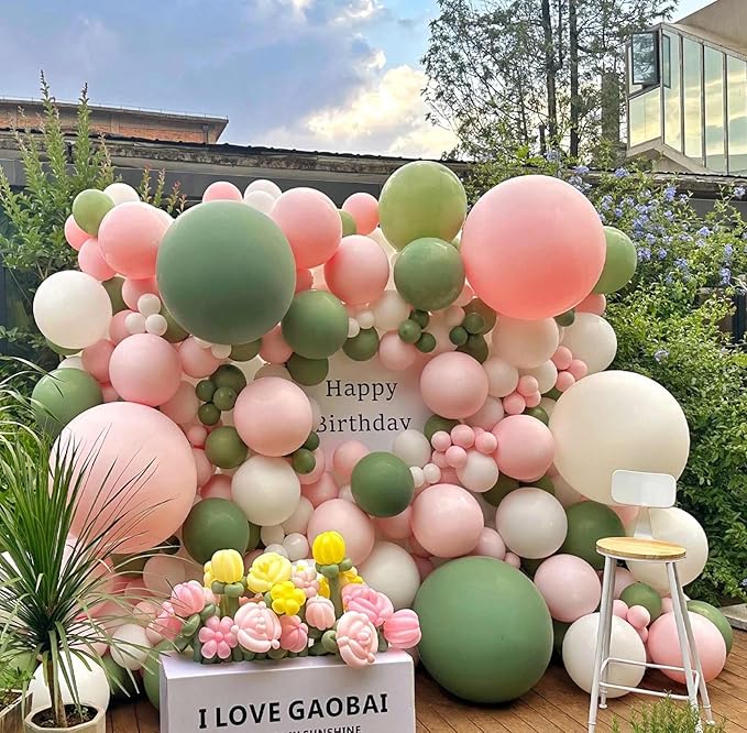 KALOR 12 Inch Light Pink Balloons, 50 Pcs Latex Helium Balloons for Kid's Birthday Party, Baby Shower, Wedding, Graduate Party Decorations