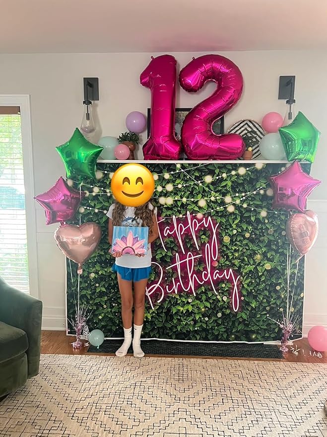 2 Numbers Balloon 40 Inch Rose Purple Two Balloon Number Birthday Decor, 2nd 12 21st Party Celebration Decorations Graduations Wedding Baby Shower