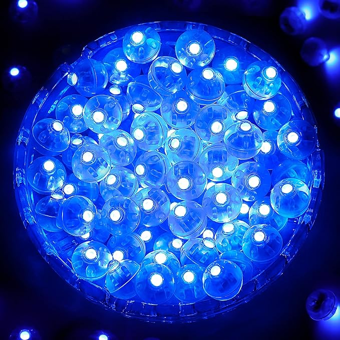 ZGWJ 100PCs Mini Led Lights for Paper Lantern, Led Balloons Light up Balloons for Neon Party Lights Easter Eggs Christmas Halloween Birthday Party Wedding Decoration