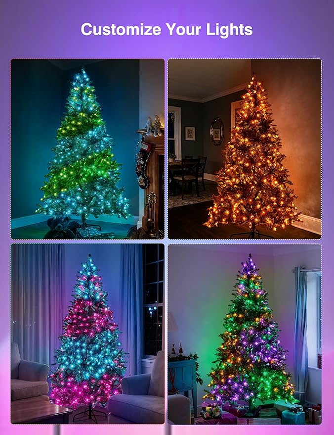 Brightown 9FT Christmas Tree, Prelit Lighted Artificial Tree, Pre Lit Christmas Trees for Holiday, Vacation, Xmas